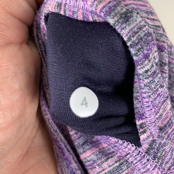 Lululemon High Times Space Dye Purple Size 4 - Picture 9 of 11